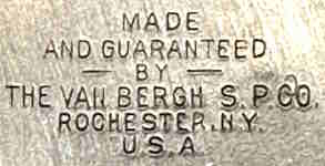 Van Bergh Silver Plate Co. - Rochester NY