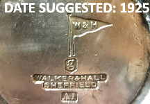 Walker & Hall silverplate mark 'g', date suggested 1925