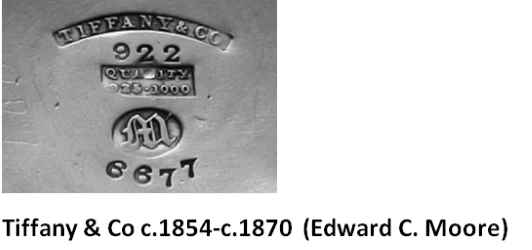 Tiffany & Co c.1854-c.1870  (Edward C. Moore) mark