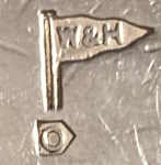 Walker & Hall silverplate mark uppercase 'O', flag type C, shield type 4