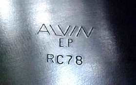 Alvin silver plate mark