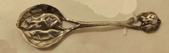 silver berry spoon, MA.CER snc, Florence, Italy, c. 1990