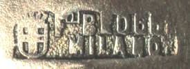 Fratelli Broggi, Milan, Italy, silver plate mark