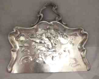 silverplate crumb tray & scoop: Derby & Co Mfg Co