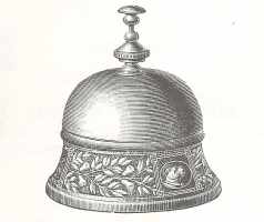 American silverplate desk bell
