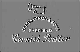 Dixon: Mark used with the introduction of the trade mark Cornish Pewter - from 1927