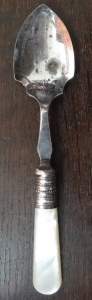 spoon with mother-of-pearl handle