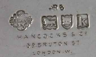 Hancocks & Co,  marks entered 1898, 1899, 1914