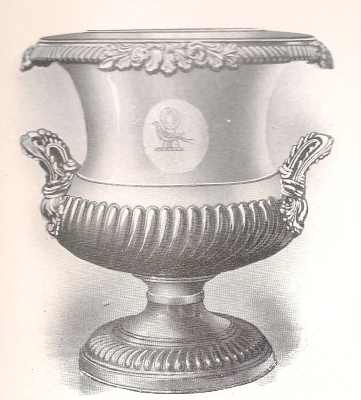 wine cooler fluted body, shell and gadroon mount 1815