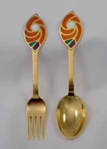 Anton Michelsen: 1971 Christmas spoon and fork
