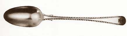 Old English Feather Edge with Shoulders pattern silver spoon