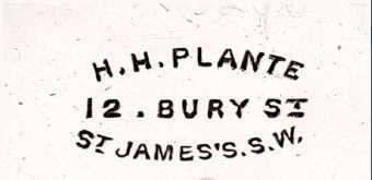 H.H. Plante, trademark c. 1915