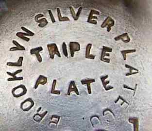 Brooklyn Silver Plate Co, a trademark used by E.G.Webster & Son on silverplate napkin rings (c.1895-1900)