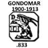 Portugal silver hallmark 1900/1913: Gondomar .833 fineness