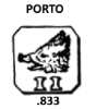 Portugal silver hallmark 1887/1937: Porto approximate small items .833 fineness