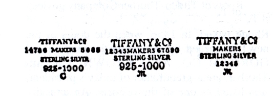 tiffany & co hallmarks