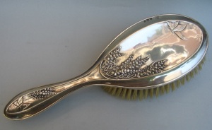 silver brush Birmingham (England) 1908, silversmith WJM & Co.