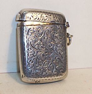 silver matchbox holder - vesta case: Chester 1909