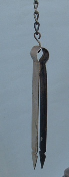 Italian silver oil lamp tweezers