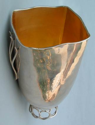Italian silver cup with gilded interior
