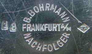 Mark with  the inscription B.BOHRMANN NACHFOLGER FRANKFURT A/M