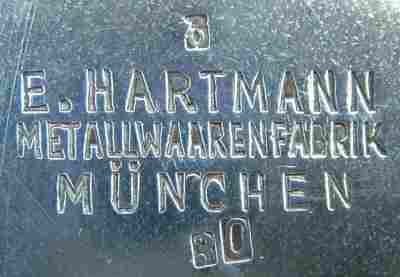 Mark with  the inscription E. HARTMANN METALLWAARENFABRIK MUENCHEN