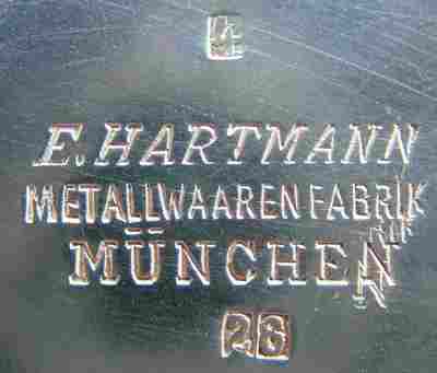 Mark with  the inscription E. HARTMANN METALLWAARENFABRIK MUENCHEN