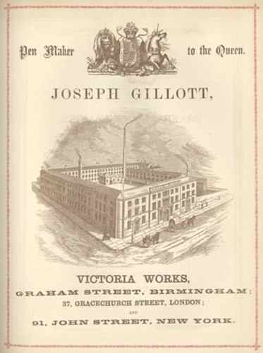 Joseph Gillott, Victoria Works, Graham Street, Birmingham