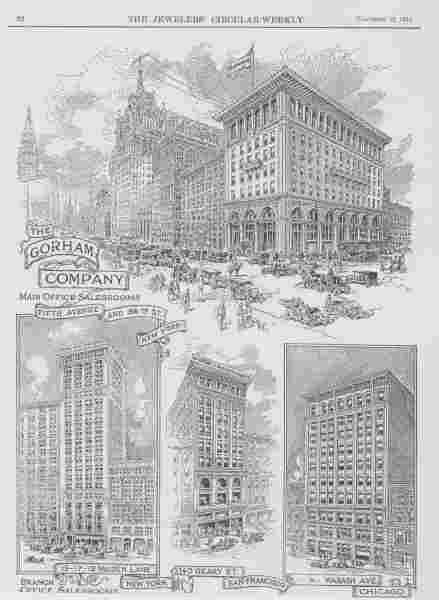 Gorham Company: New York, San Francisco and Chicago salesrooms images (c.1913)