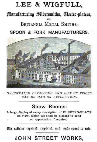 Lee & Wigfull, John Street Works Sheffield: factory image