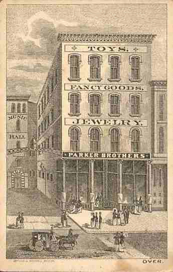 Parker Brothers, 13/15 Winter Street, Boston, 1870 shop image