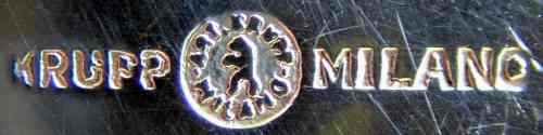 BMF branch in Milan, Italy, silver-plated hollow ware mark: 1938 - c.1945