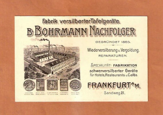 A postcard - advertisement of B.Bohrmann Nachfolger Company (after 1889)