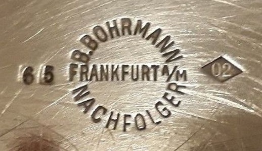 Bohrmann company silver-plated HOLLOW WARE, mark 1899 - 1930