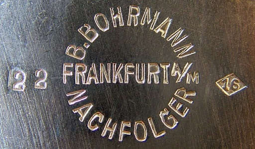 Bohrmann company silver-plated HOLLOW WARE, mark 1899 - 1930