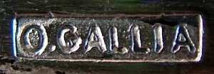 Gallia mark used in c.1921-1930 with 'O.GALLIA' inscription