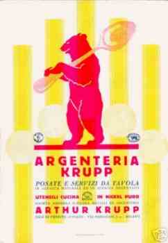 advertisement of the Argenteria Krupp