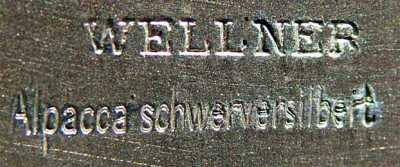 mark used after 1934 with an additional inscription 'Alpacca schwerversilbert' 