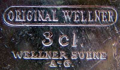 Marks ORIGINAL WELLNER + 'new factory' (1926 - 1927