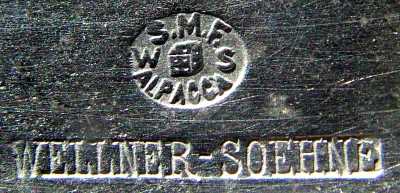 Mark WELLNER SHNE + S.M.F. WS mark (c.1892)