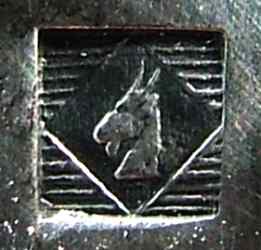 goat mark of silvering, used by Manufacture de Alfenide in 1888-1932