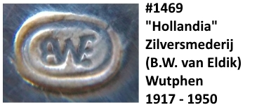 Hollandia Zilversmedererij (B.W. van Eldrik), Zuthpen, 1917-1950