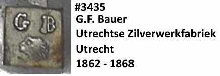 Utrechtse Zilverwerkfabriek G.F. Bauer, Utrecht, 1862 - 1868
