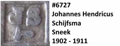 Johannes Hendricus Schijfsma, Sneek, 1902 - 1911