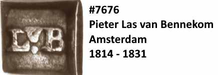 Pieter Las van Bennekom, Amsterdam, 1814 - 1831