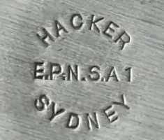 Hacker Silver Plate Mfg Co - Sydney